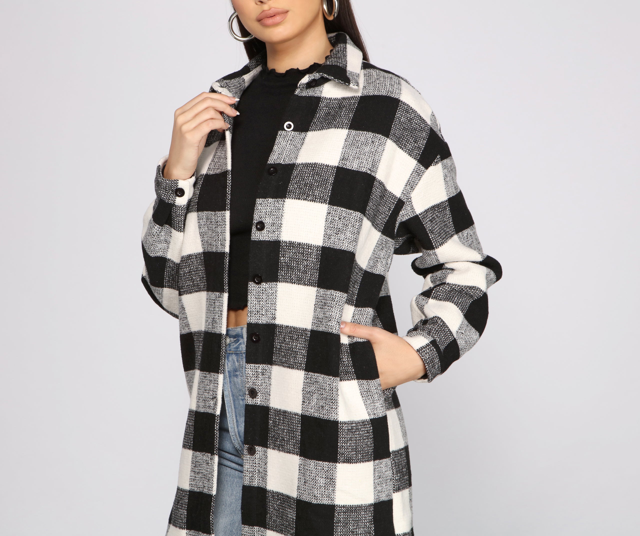 Bet On It Oversized Plaid Shacket