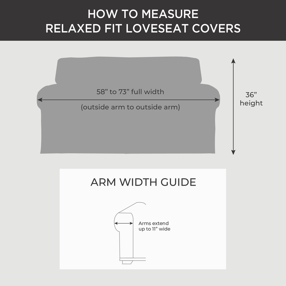 SureFit Essential Twill 1 Piece Loveseat Slipcover