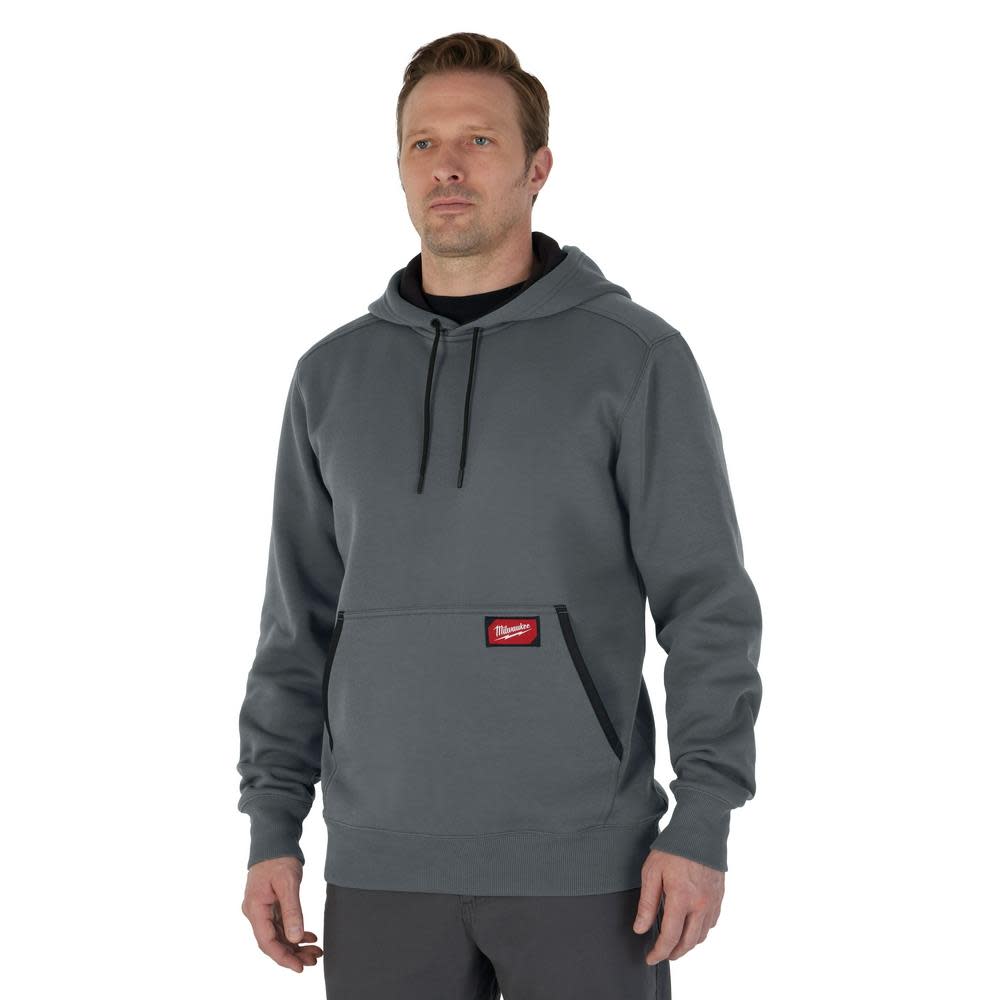 Milwaukee Midweight Pullover Hoodie Gray Medium