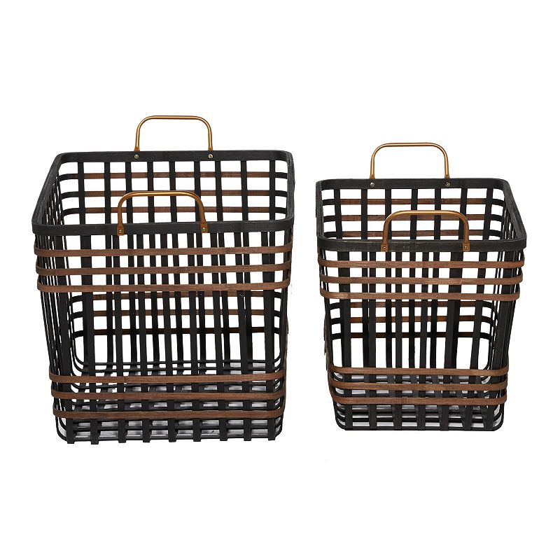 Stella and Eve Storage Basket Floor Decor 2-piece Set