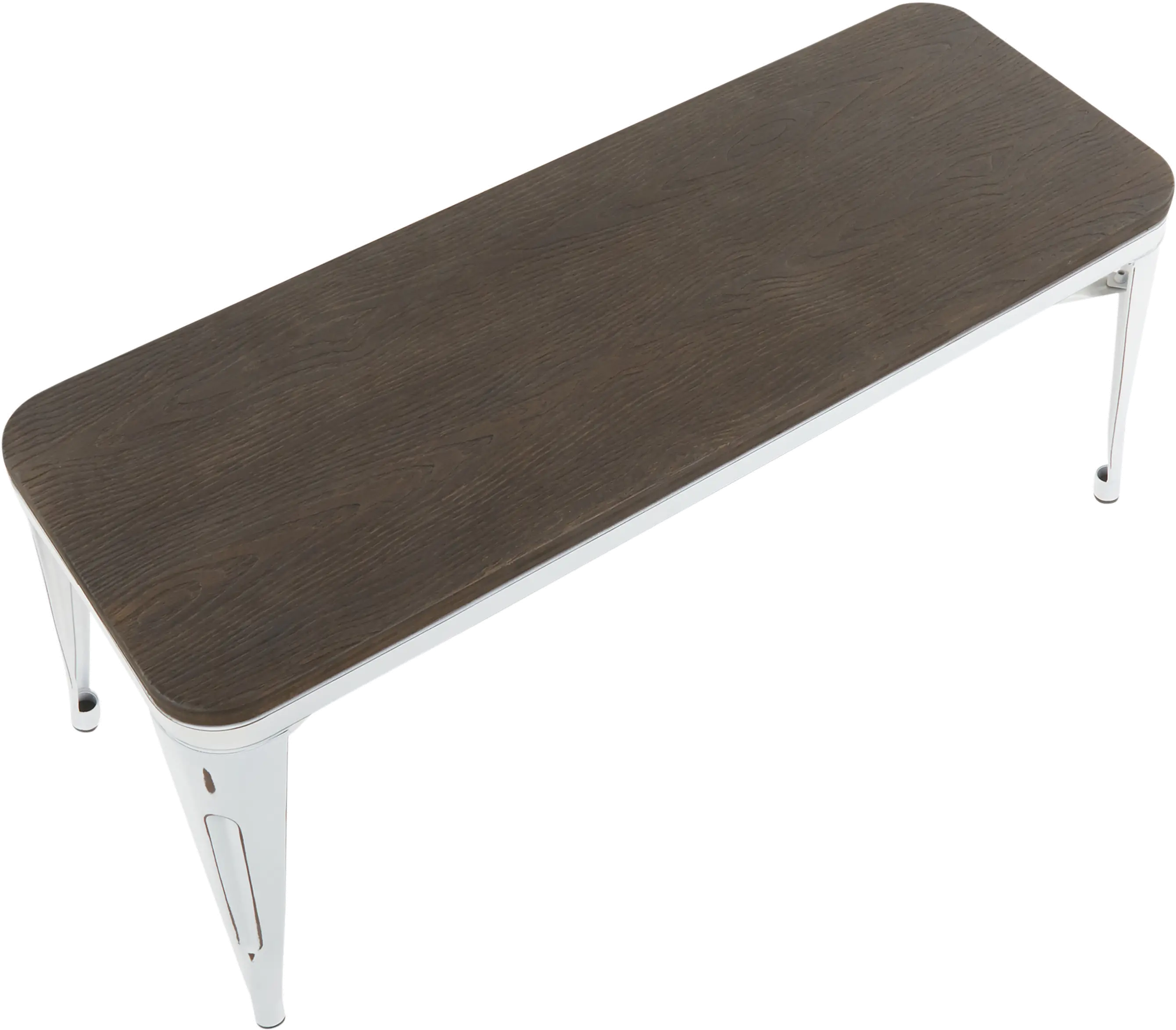 Oregon White Metal Dining Room Bench