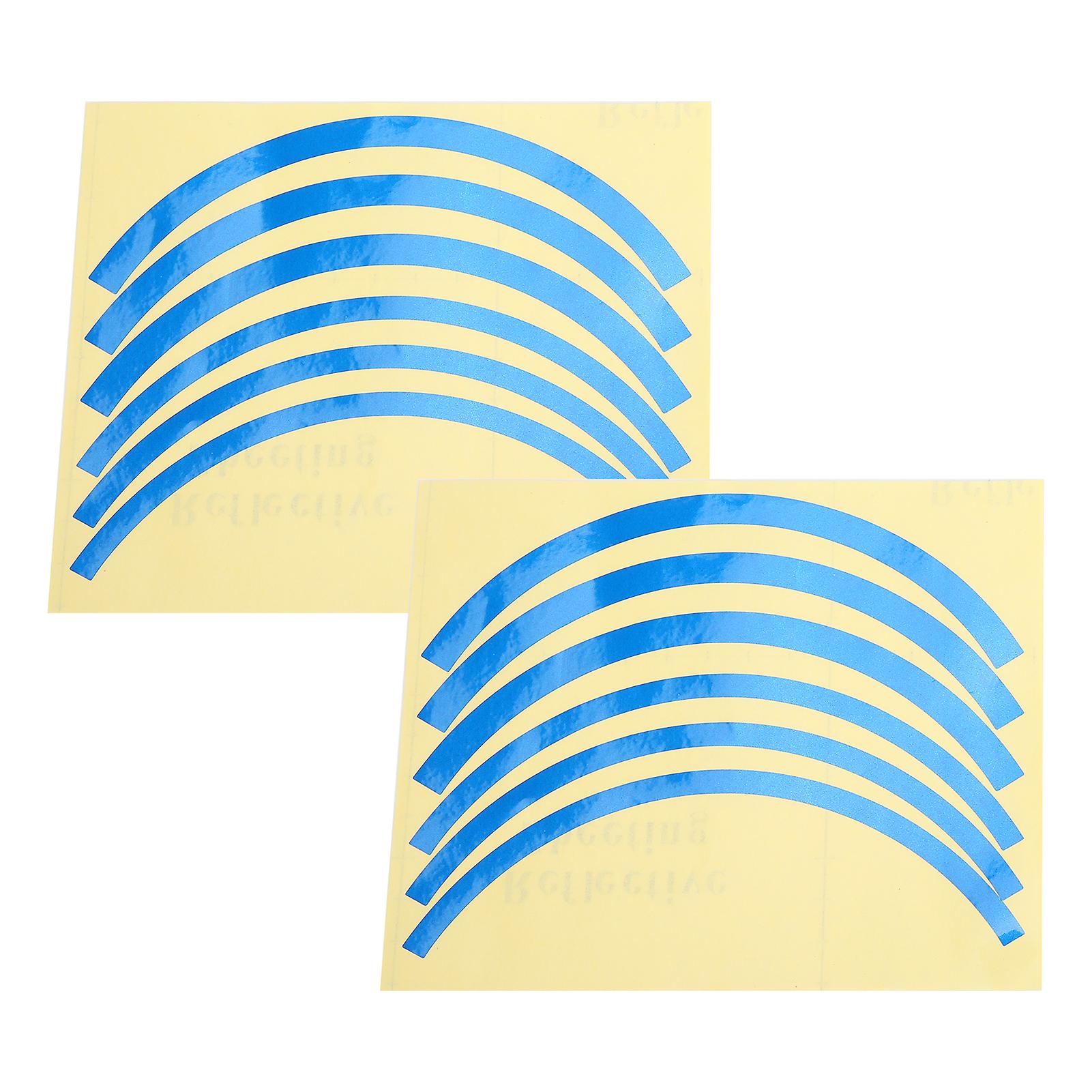 2pcs Front Rear Wheel Tyre Protective Shell Reflective Sticker For Xiaomi M365/pro Scooterblue