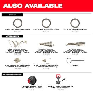 MW 38 in. x 100 ft. Inner Core Drain Cable 48-53-2777