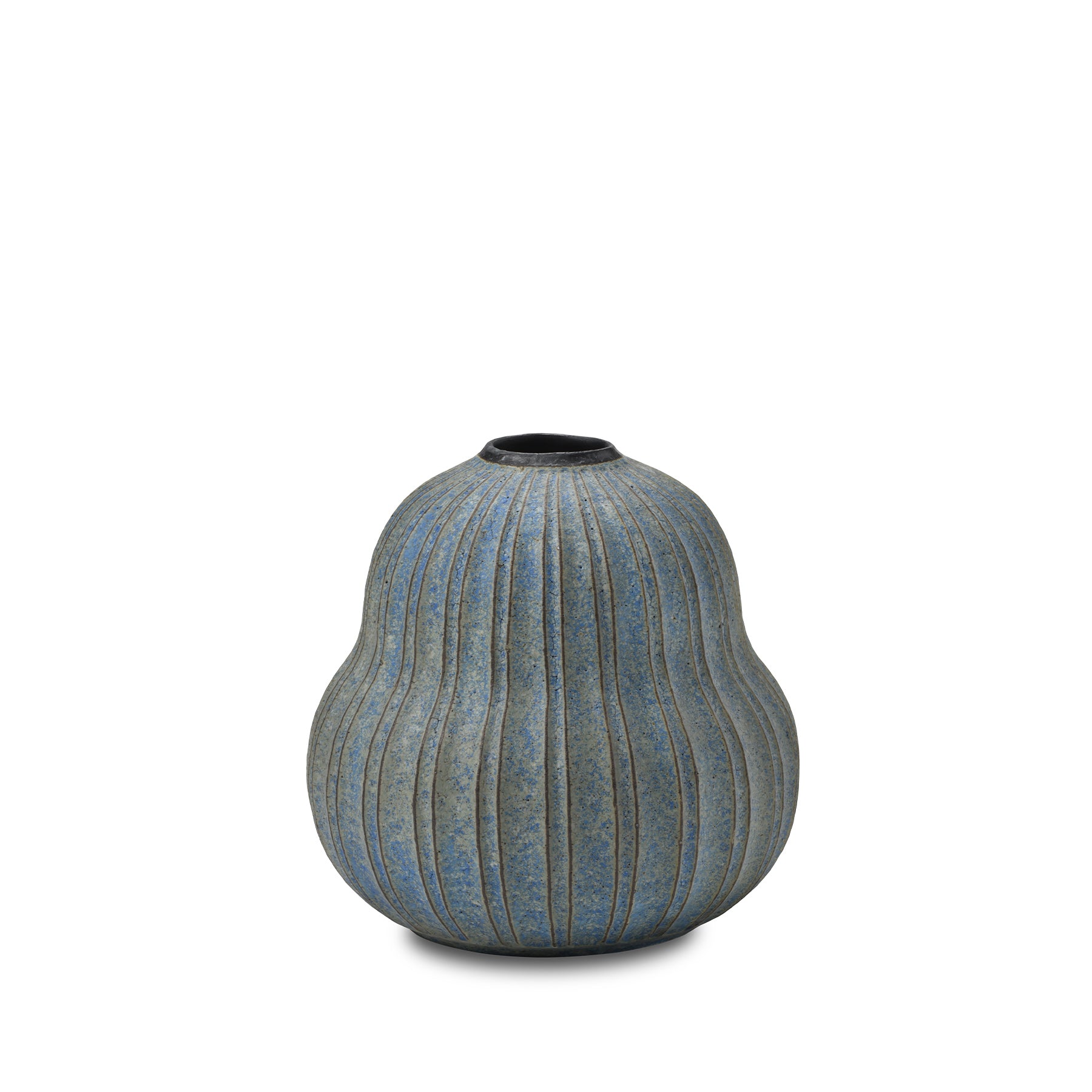 #41 Pumpkin Vessel in Indigo