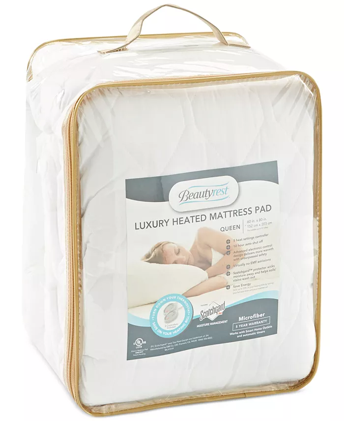 Beautyrest Secure Comfort Electric 3M-Scotchgard™ Mattress Pad， Twin