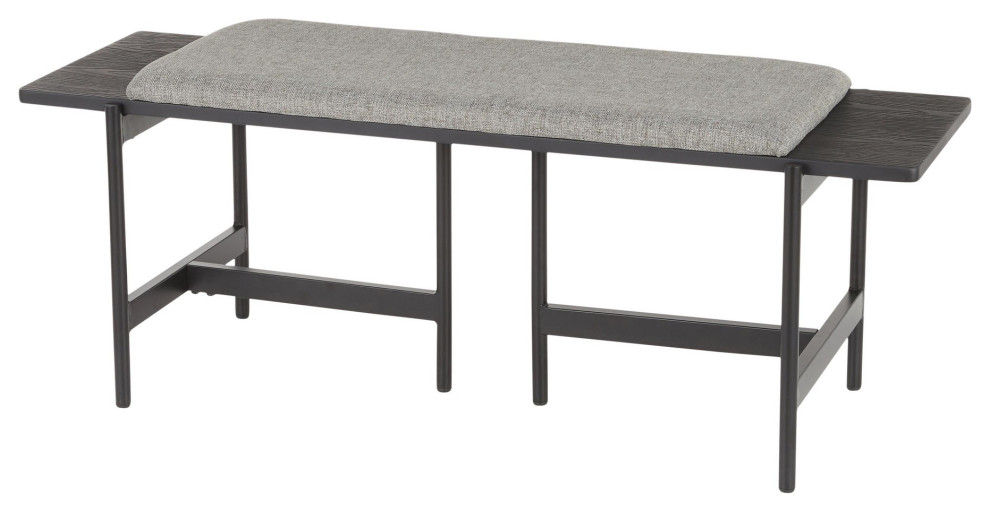 Chloe Bench   Industrial   Upholstered Benches   by LumiSource  Houzz