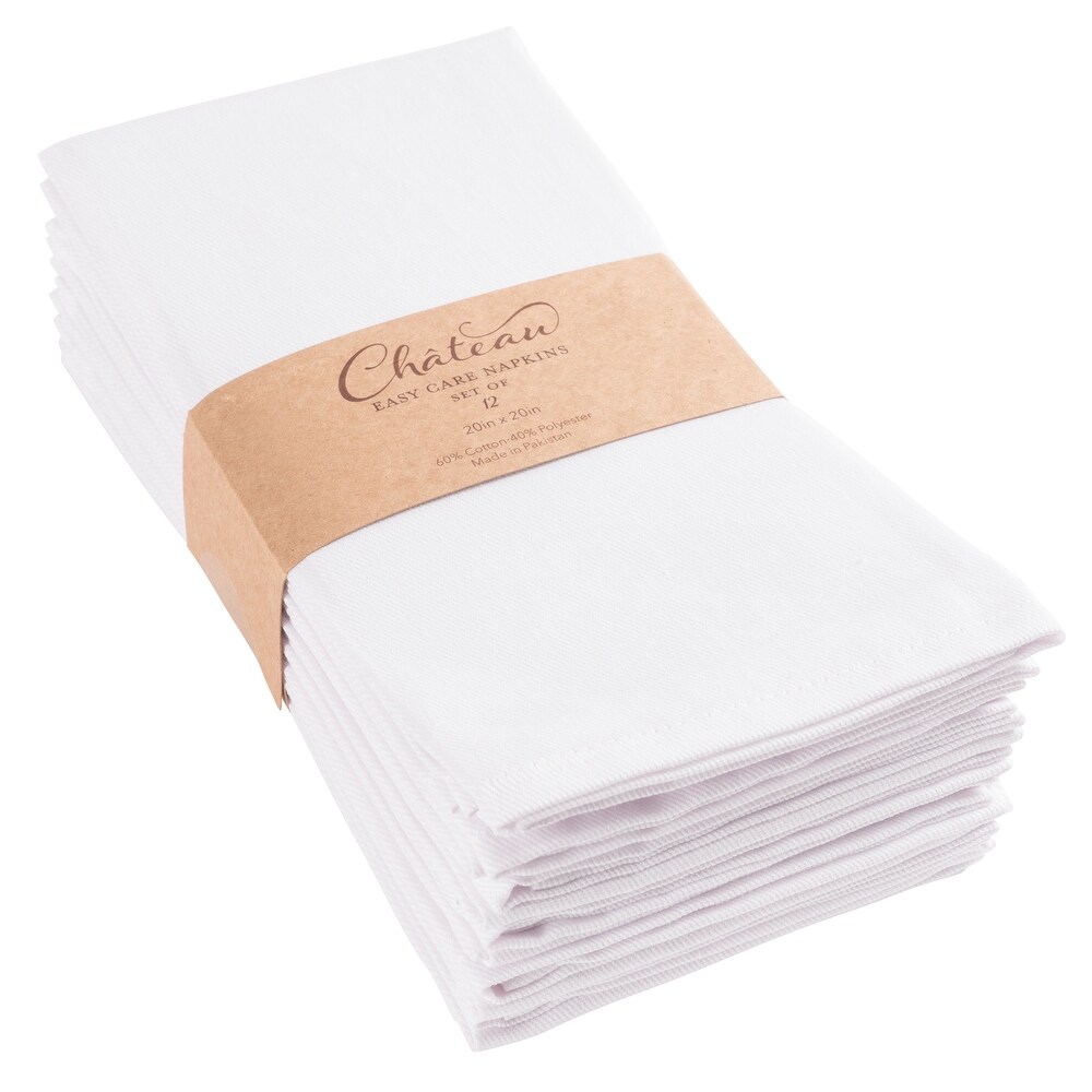 Chateau Easycare Poly Cotton Napkins  Set of 12