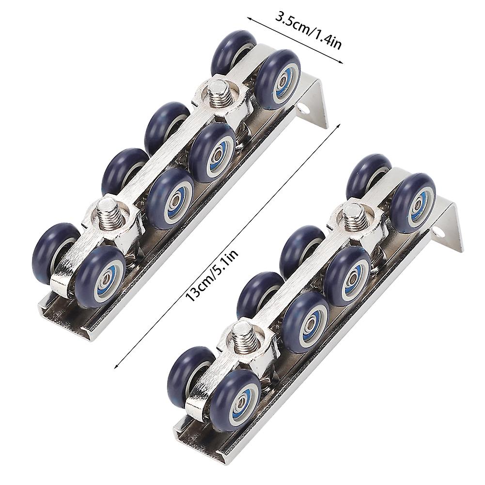 Sturdy 8 Wheels Door Track Pulley Hanging Wheel Home Sliding Door Hardware Accessories