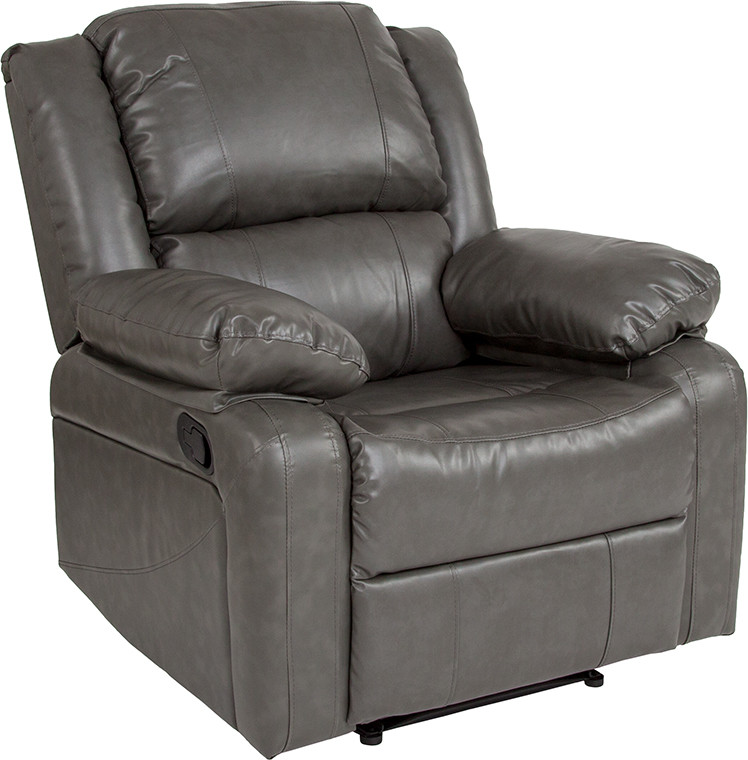 Harmony Series Gray Leather Recliner   Contemporary   Recliner Chairs   by First of a Kind USA Inc  Houzz