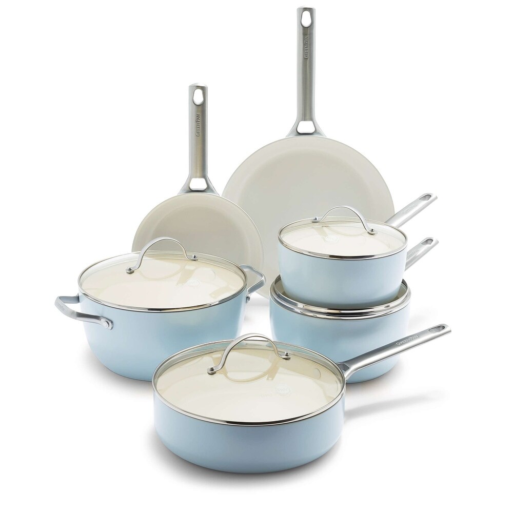 GreenPan Padova 10 piece Light blue Ceramic Non stick Cookware Set