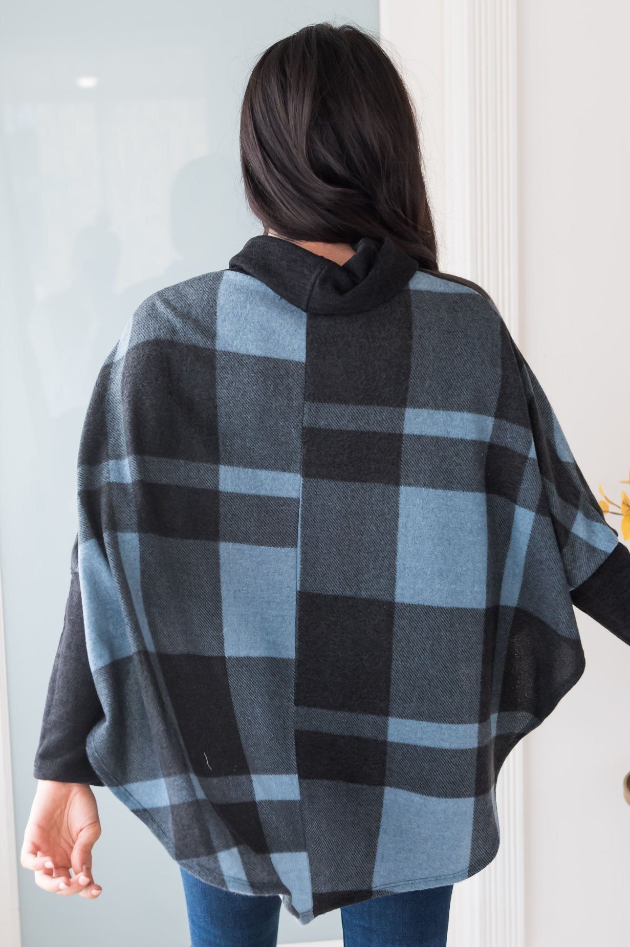 Cozy Up Modest Poncho Sweater