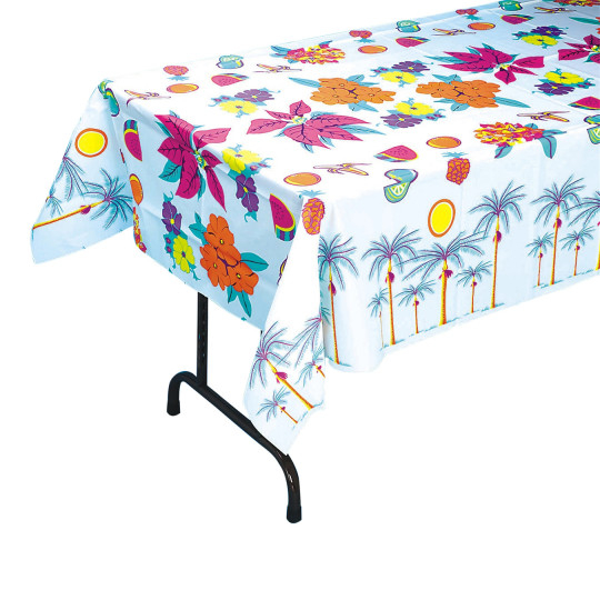 S S Worldwide Luau Floral Table Cover  54x108