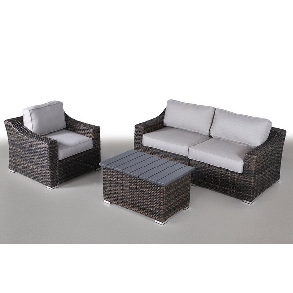 4 Piece Sectional Set with Cushions - Overstock - 27901122