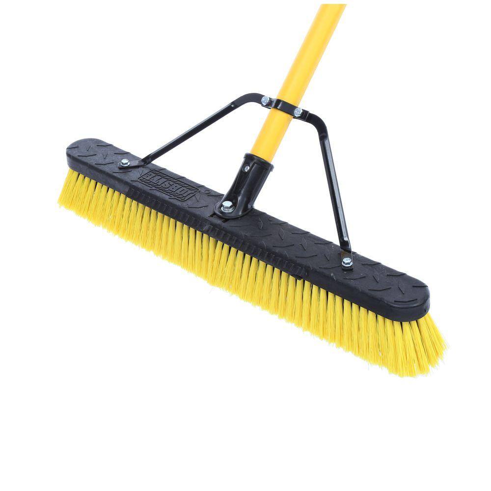 Quickie Jobsite 24 in. Multi-Surface Fiberglass Push Broom (2-Pack) 857FGSU1-2