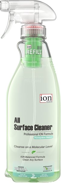 Ion Fusion Profesional ION Formula Honeydew Melon All Surface Cleaner， 32-oz bottle and 32-oz refill