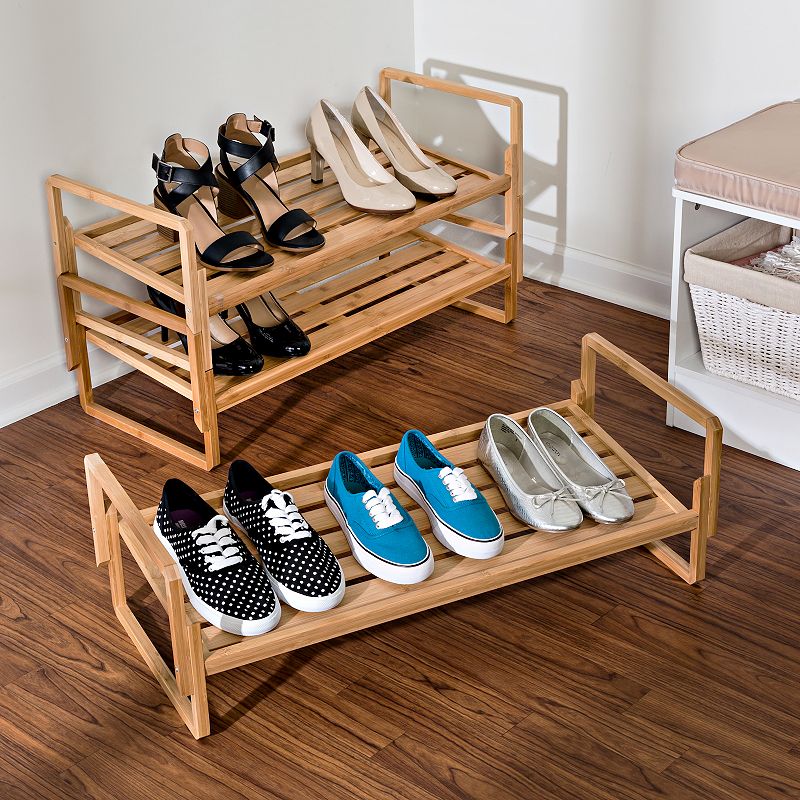 Honey-Can-Do 3-Tier Nesting Bamboo Shoe Rack