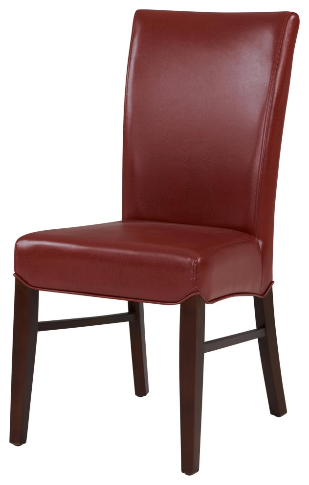 Ridge Bonded Leather Chair  Pomegranate (Set Of 2)   Contemporary   Dining Chairs   by Virgil Stanis Design  Houzz