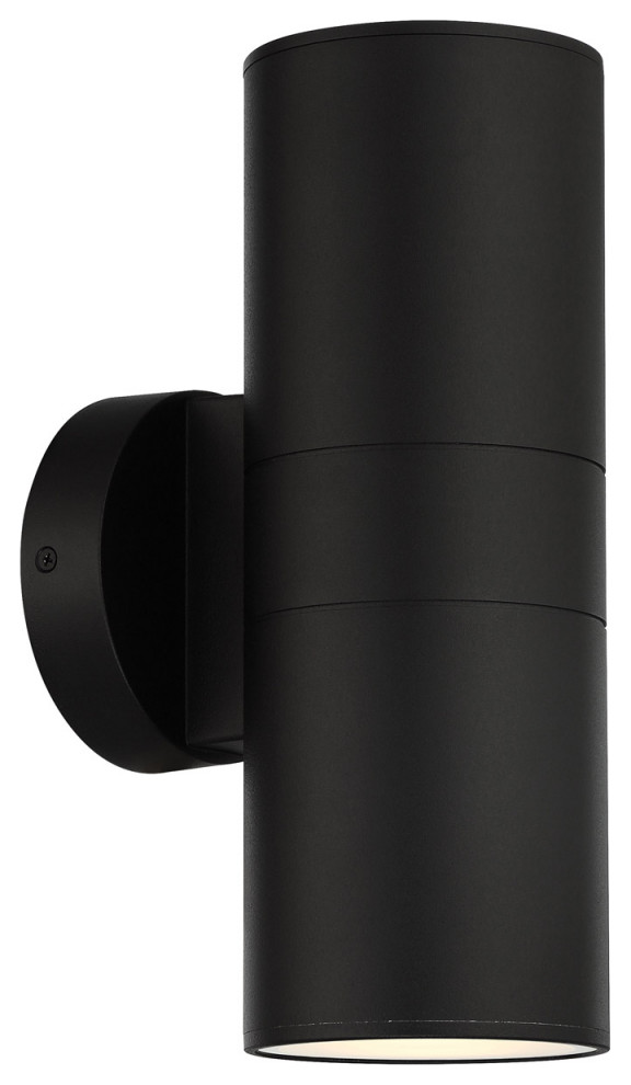 Matira 2 Light Outdoor Wall Light  Black   Outdoor Wall Lights And Sconces   by Buildcom  Houzz