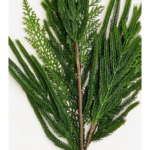 31 Christmas Artificial Evergreen Pine Cedar Spray，Set of 3