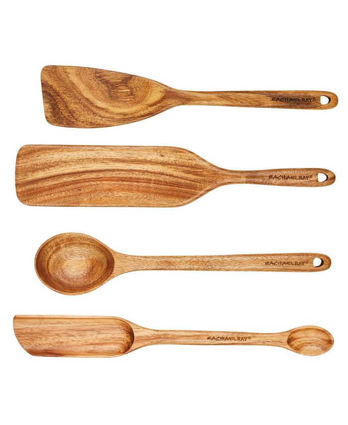 Rachael Ray Tools and Gadgets Wooden Kitchen Utensils， Set of 4