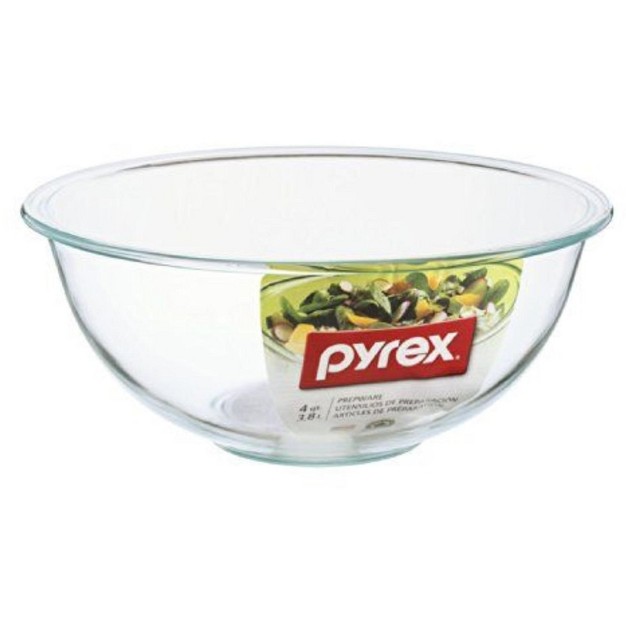 Pyrex Prepware 4 quart Rimmed Mixing Bowl Clear Pack Of 4