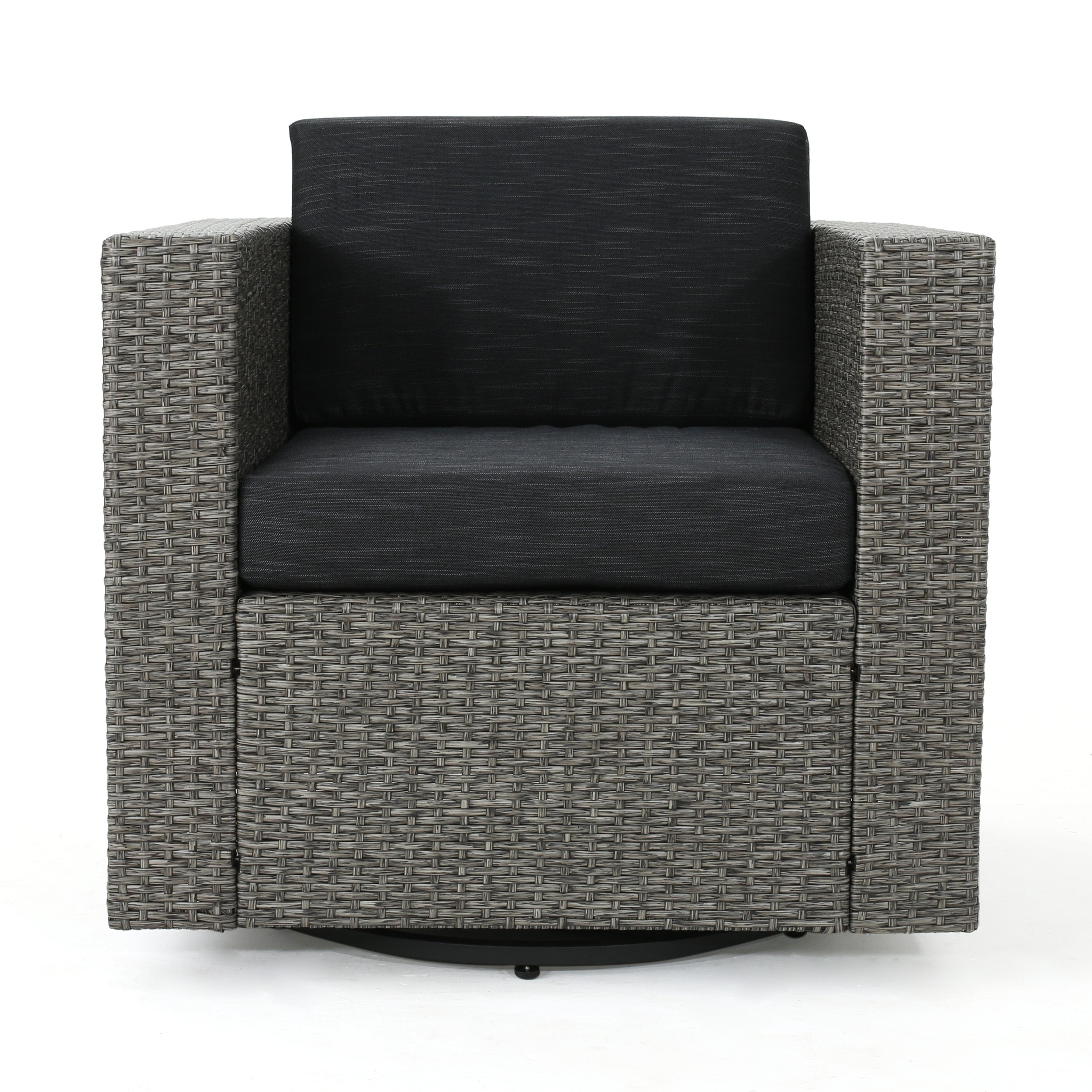 Venice Outdoor Wicker Swivel Club Chair with Water Resistant Cushions