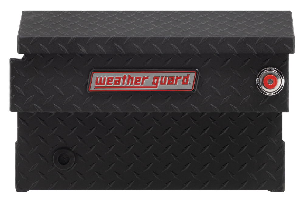 Weather Guard Saddle Truck Tool Box Aluminum Compact Matte Black