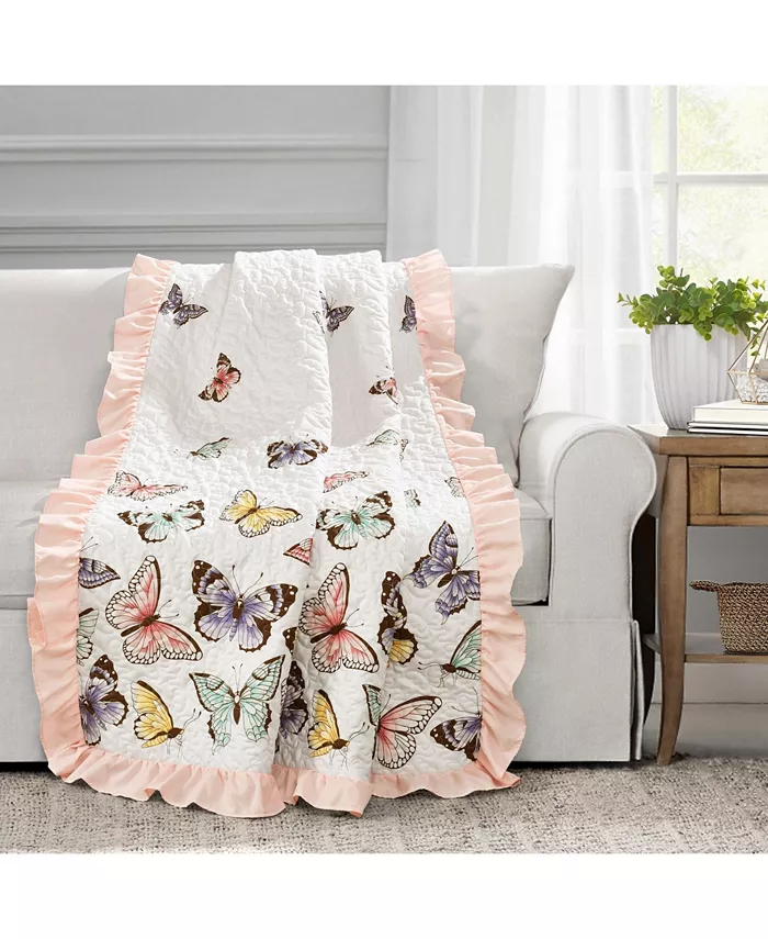 Lush Dandeacute;cor Flutter Butterfly Throw for Kids， 60