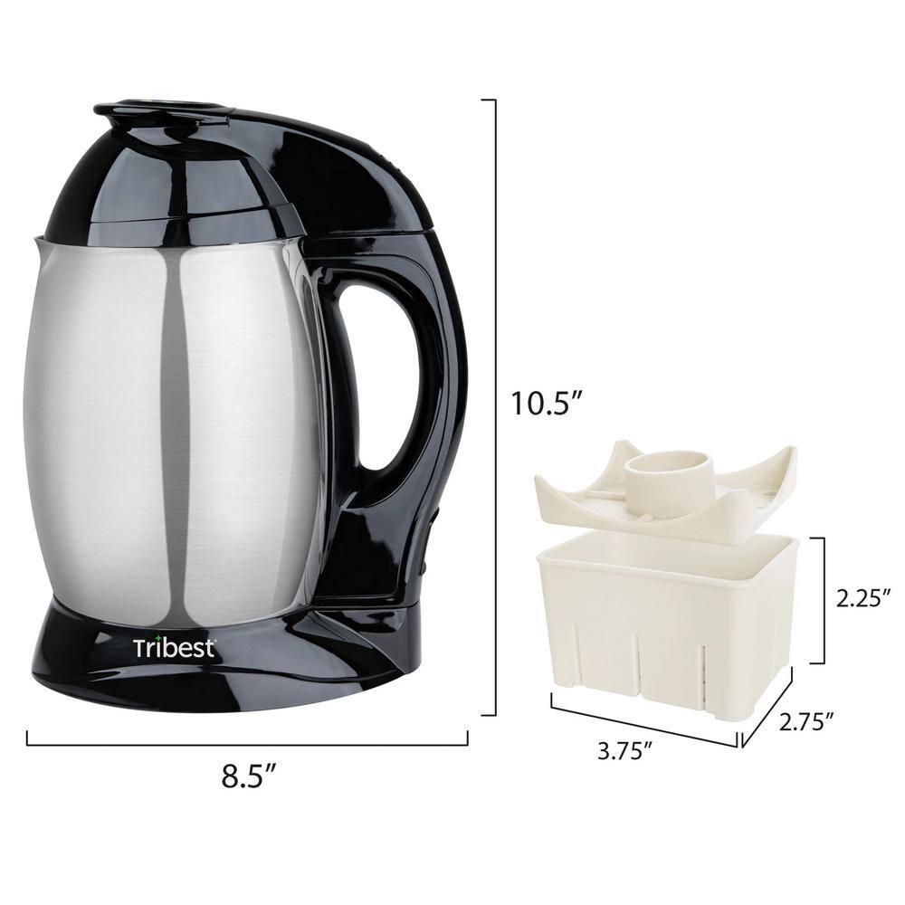 Tribest Soybella Black Stainless Steel Soy and Nutmilk Maker SB-132-B