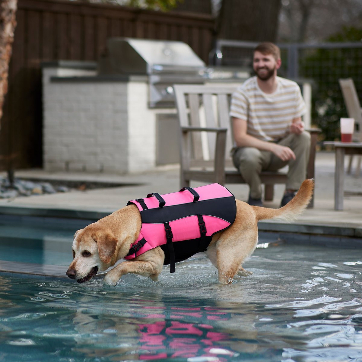 Frisco Ripstop Dog Life Jacket， Pink