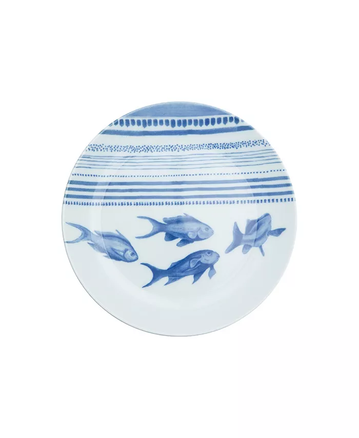 Porland Marine Blue 6-Piece Cake Plate Set