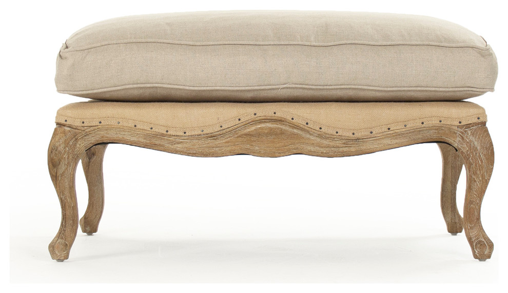 Belmont Ottoman   French Country   Footstools And Ottomans   by Nook  ampCottage  Houzz