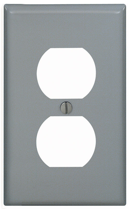 WALLPLATE DUPLEX 1G GRY