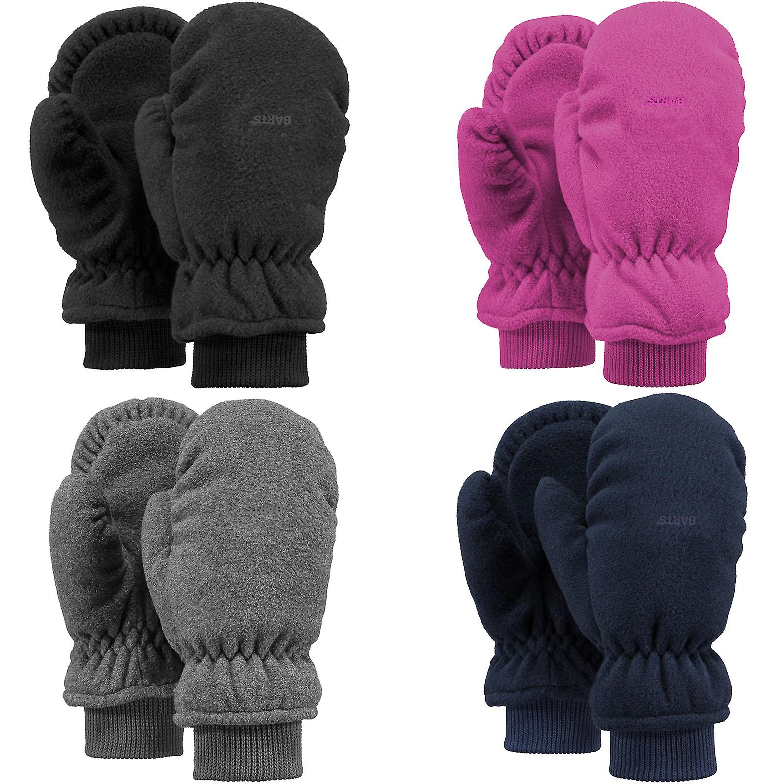 Barts Kids Childrens Soft Fleece Elasticated Cuff Warm Winter Mittens