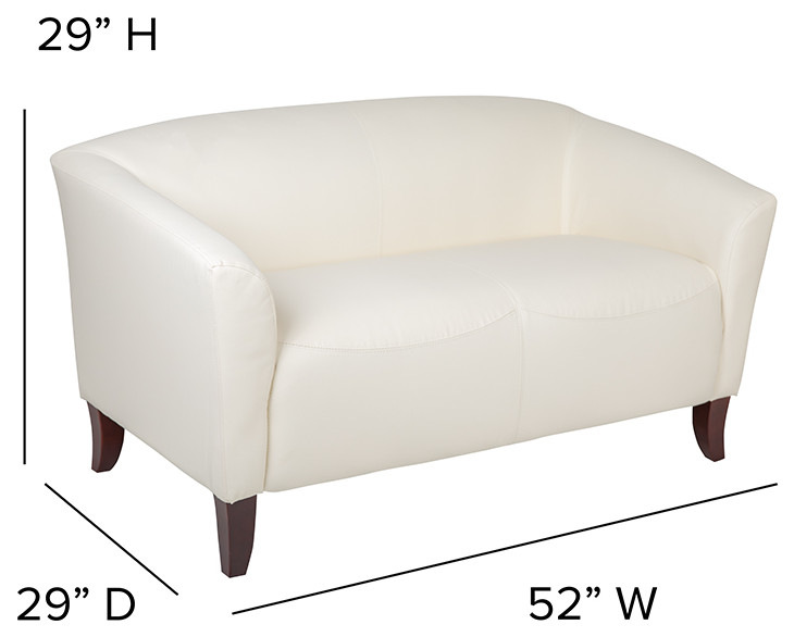 HERCULES Imperial Series Ivory LeatherSoft Loveseat   Transitional   Loveseats   by First of a Kind USA Inc  Houzz