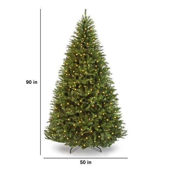 PreLit Hinged Douglas Artificial Christmas Tree w/ Stand