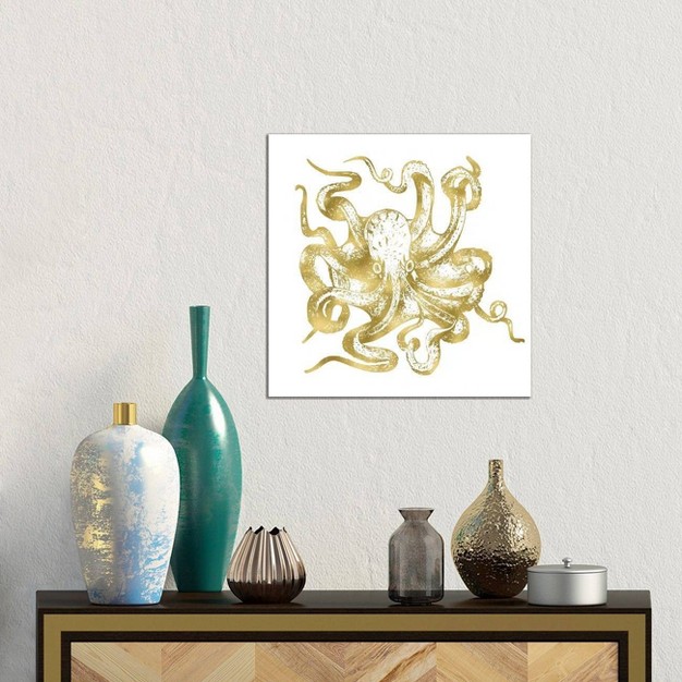 Vintage Gold Octopus By Nature Magick Unframed Wall Canvas Icanvas