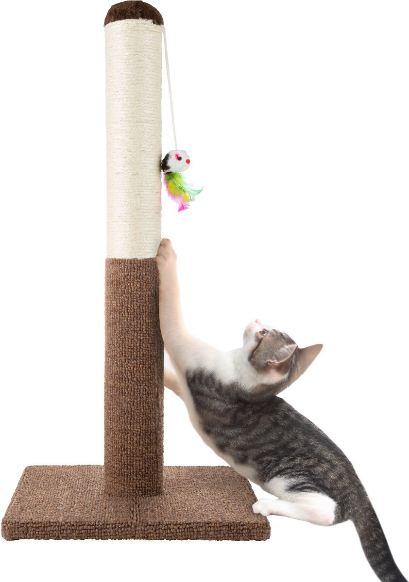 Pet Adobe 24.5-in Sisal Cat Scratching Post with Toy