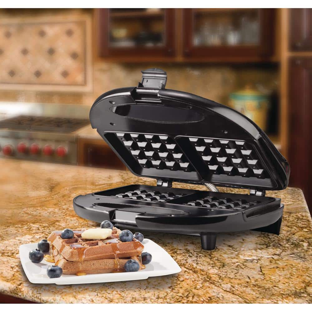 Brentwood Appliances 750 W Dual Black Nonstick Waffle Maker TS-243