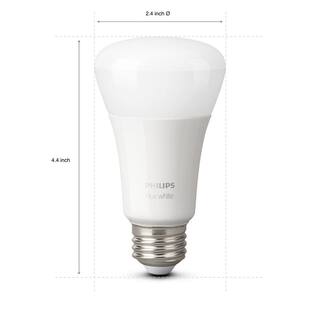 Philips Hue 60-Watt Equivalent Soft White A19 Dimmable LED Smart Light Bulb 2700K (4-Pack) 476977