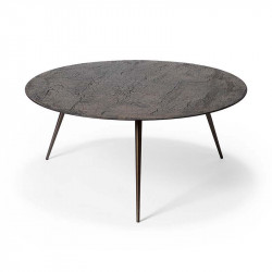 Table basse ronde 80cm lava whisky Luna Ethnicraft - Mobilier intérieur - Mobilier - GRIIN