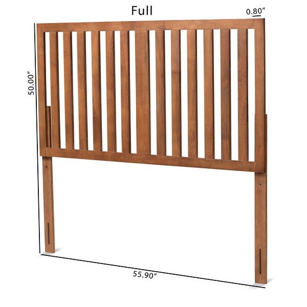 Oren Modern Ash Walnut Finished Wood Headboard - - 32969789