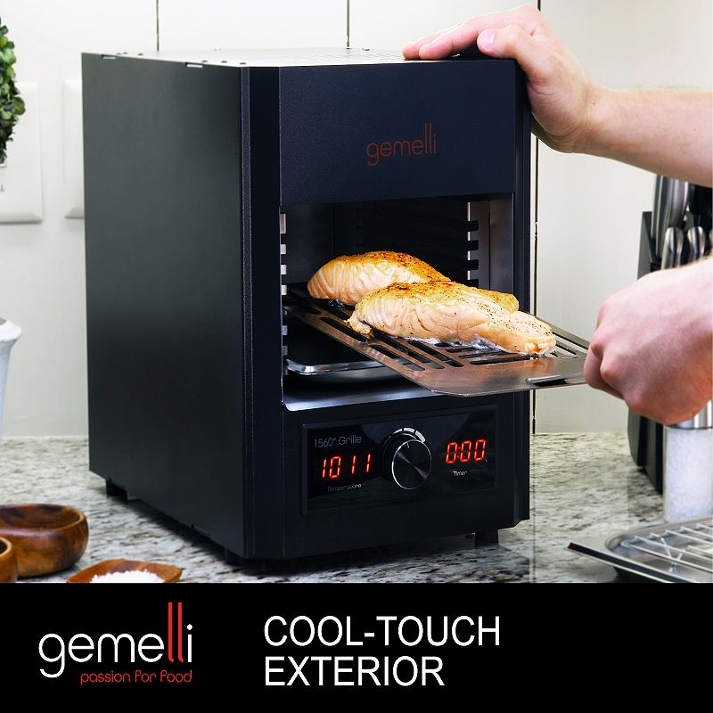 Gemelli Gourmet Steak Grille， Infrared Superheating Up to 1560 Degrees， Electric Grill