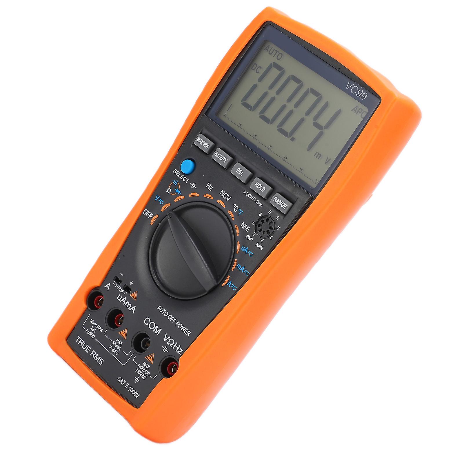 Vc99 6000 Count Multimeter Led Digital Multimeter With Ncv And High Accuracy Multifunction And Durable For Electricity Test