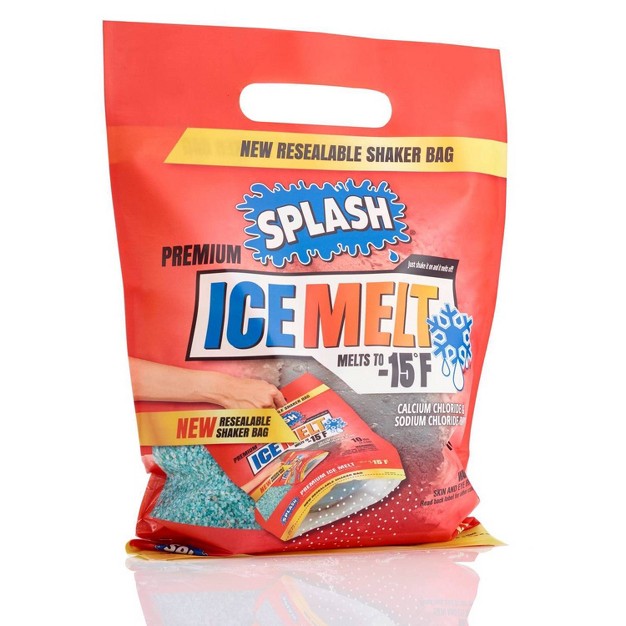 Splash 10lbs Premium 15 f Ice Melt Resealable Shaker Bag