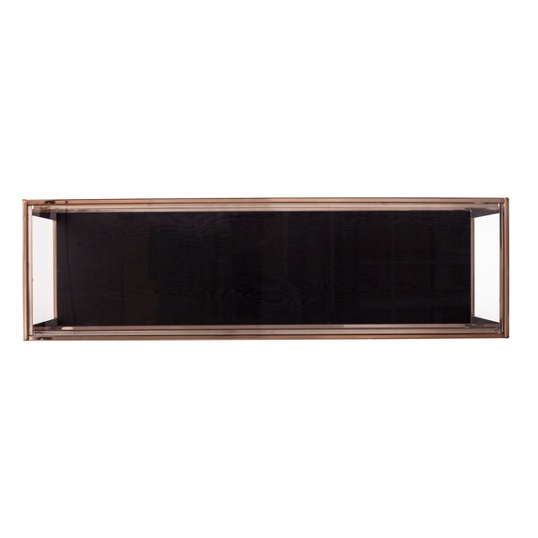 SEI Furniture Luna Transitional Champagne Metal Console Table