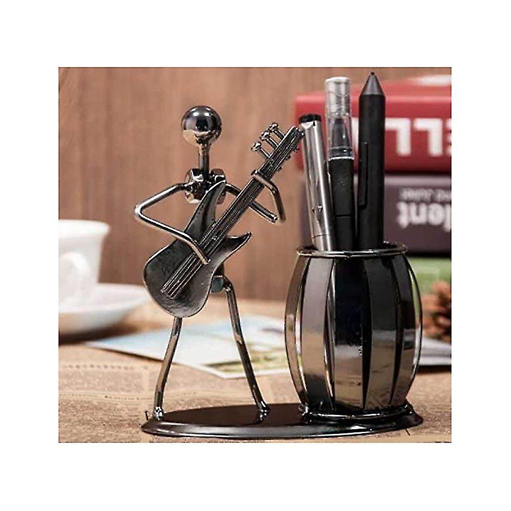 Guitar Pen Holder Creative Desktop Accessories Multipurpose Metal Pen Holder Wedding Gift