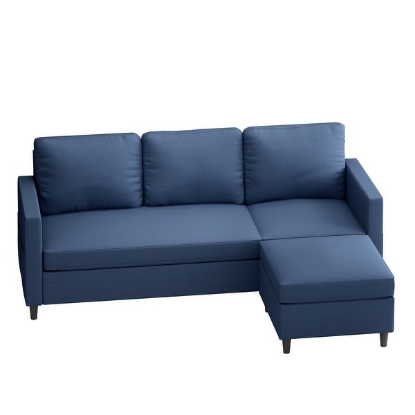 3-Seater Reversible Sectional Sofa Couch with Side Pocket