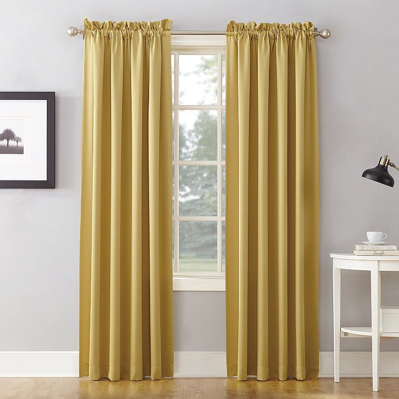 Sun Zero Gramercy Room Darkening Rod Pocket Curtain Panel