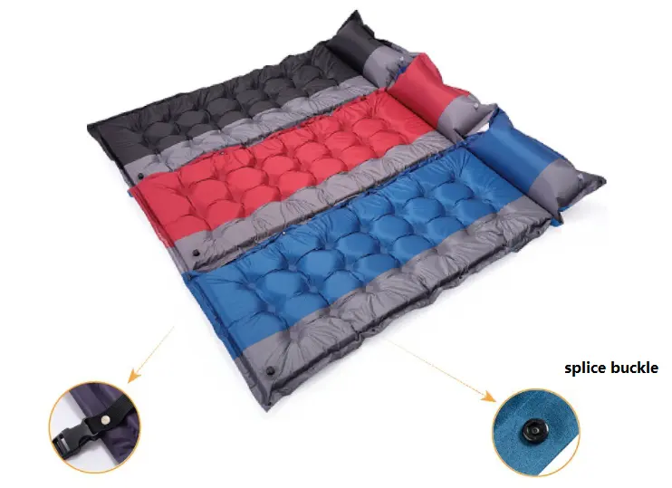 ultralight inflatable air mattress sleeping mat Camping hiking self inflating sleeping pad with pillow